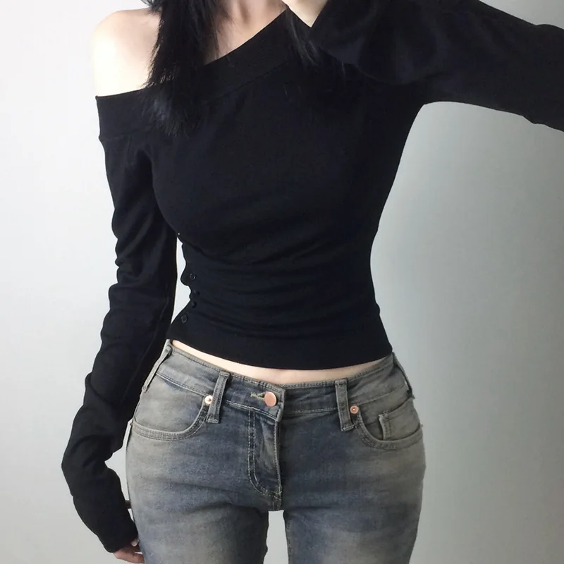 Y2K Vintage Pleated Button T-S - Vintage Women Fashion ulasan dan harga