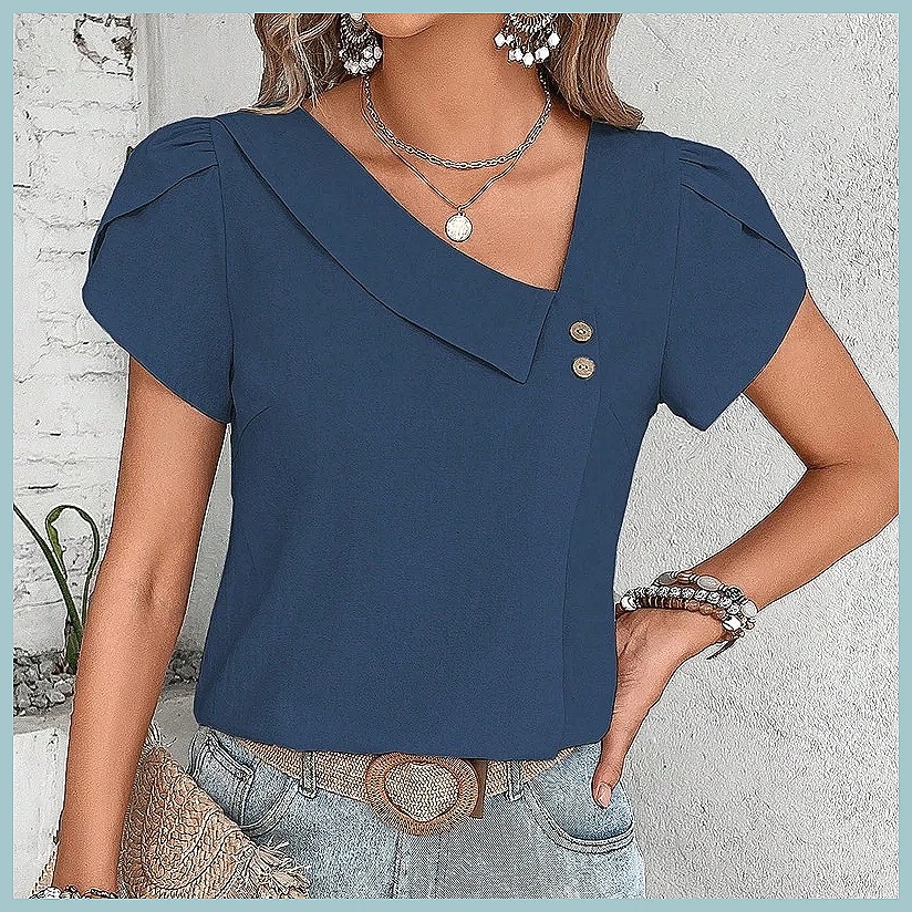 2024 Summer Vintage Solid Colo - Vintage Women Fashion ulasan dan harga
